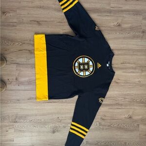 Adidas Boston Bruins Crew Sweater Black Yellow